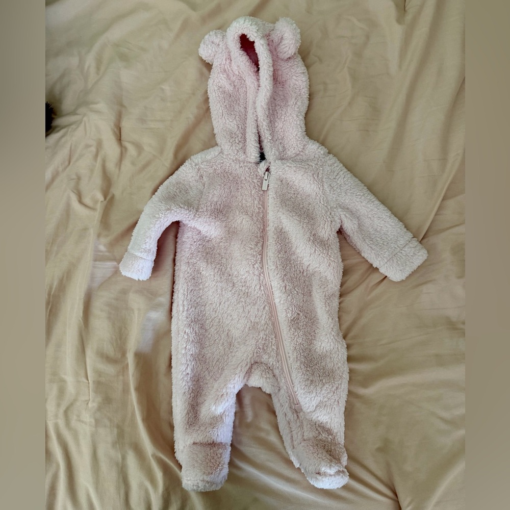 Old Navy Pink Fleece Baby One Piece
